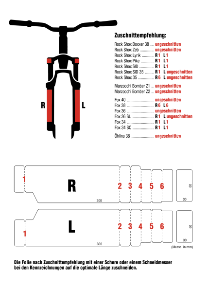 Swiss Cycle Protection Schutzfolie Gabel Version 2.0